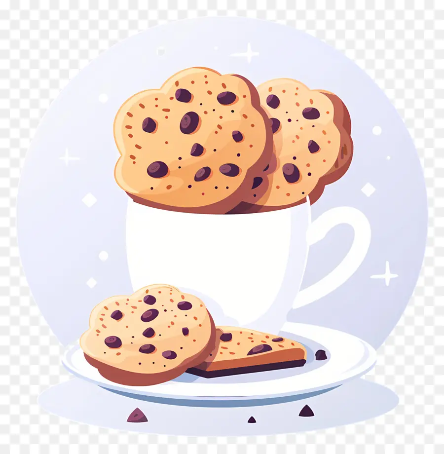 Galletas，Chispas De Chocolate PNG