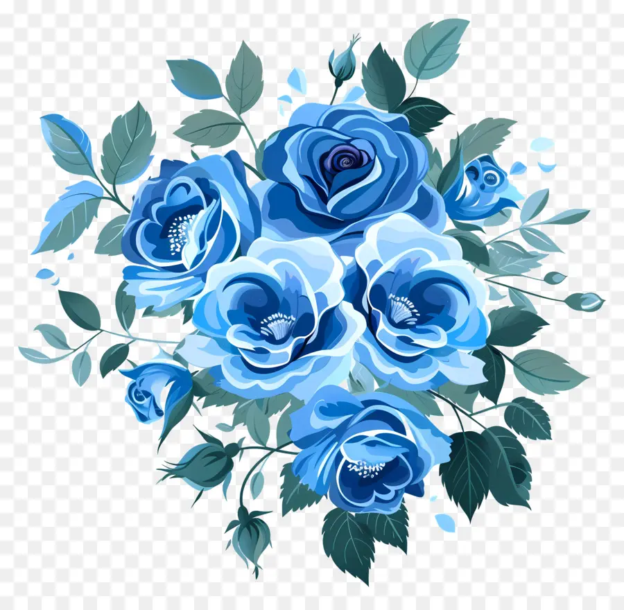 Rose Bouquet，Rosas Azules PNG