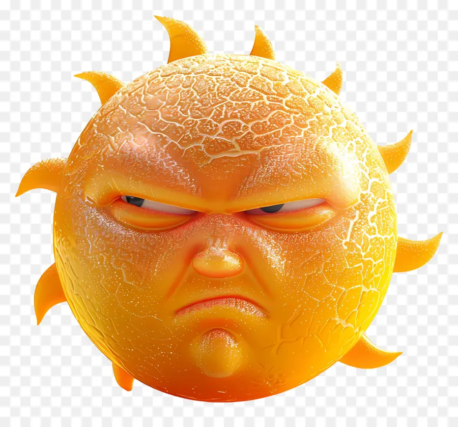 Cara De Sol，Sol Enojado PNG