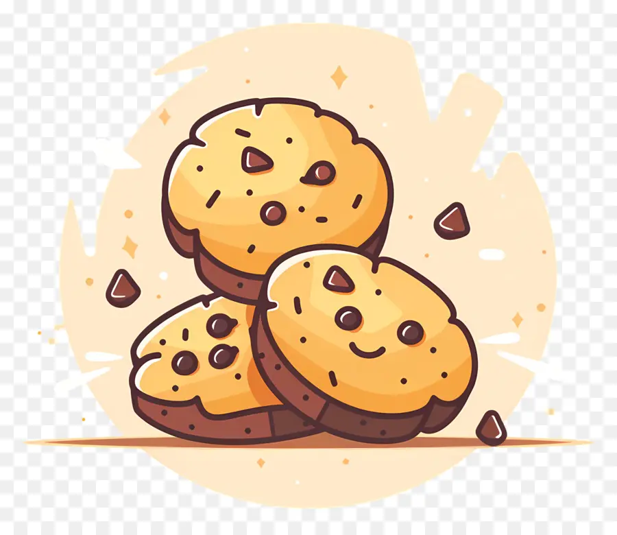 Las Cookies，Galletas Con Chispas De Chocolate PNG