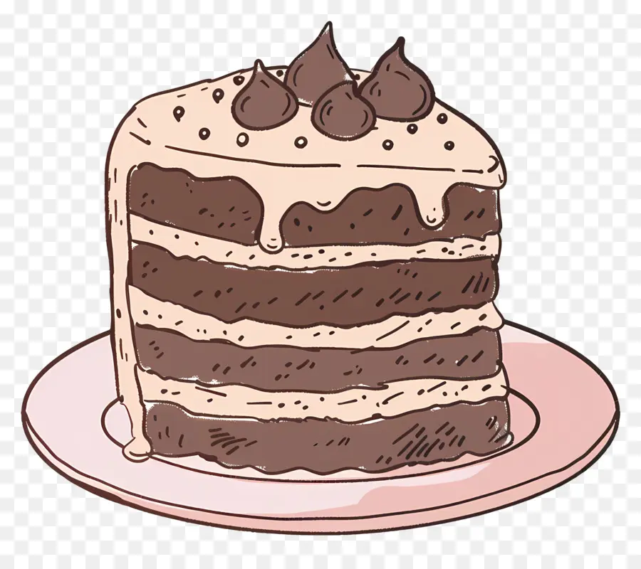 Pastel De Chocolate，De Postre PNG