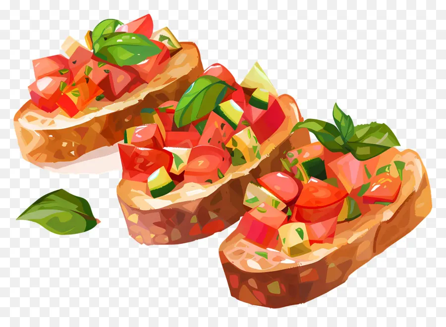 Bruschetta，Pan Tostado PNG