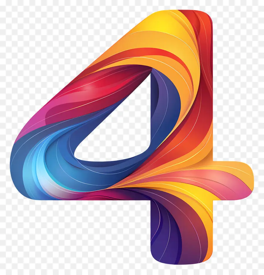 Número 4，Diseño De Logotipo PNG