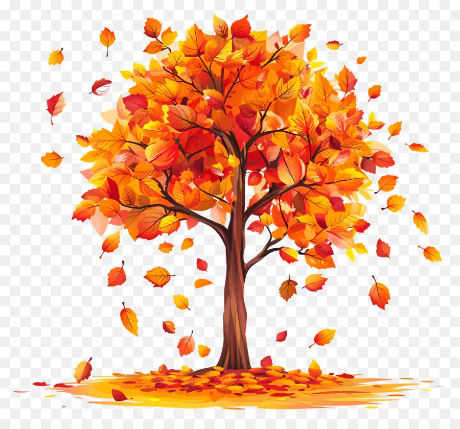 árbol De Otoño，Hojas PNG