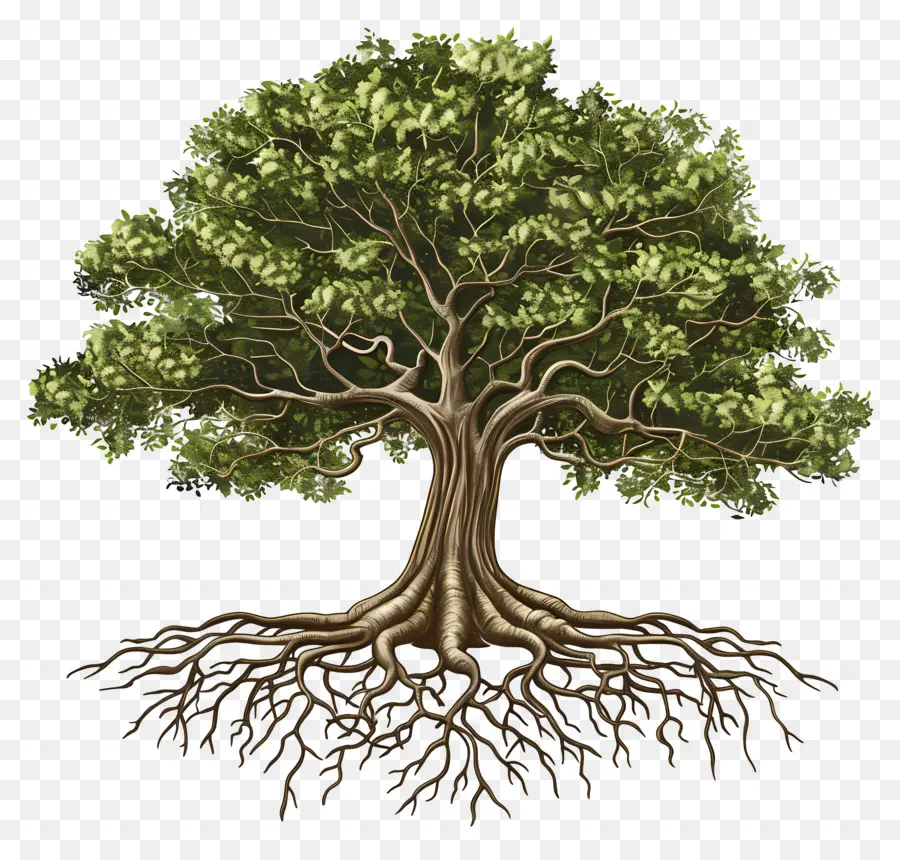 árbol Con Raíces，Árbol PNG