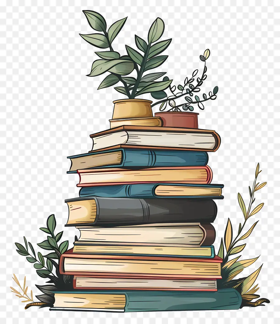 Pila De Libros，Libros PNG