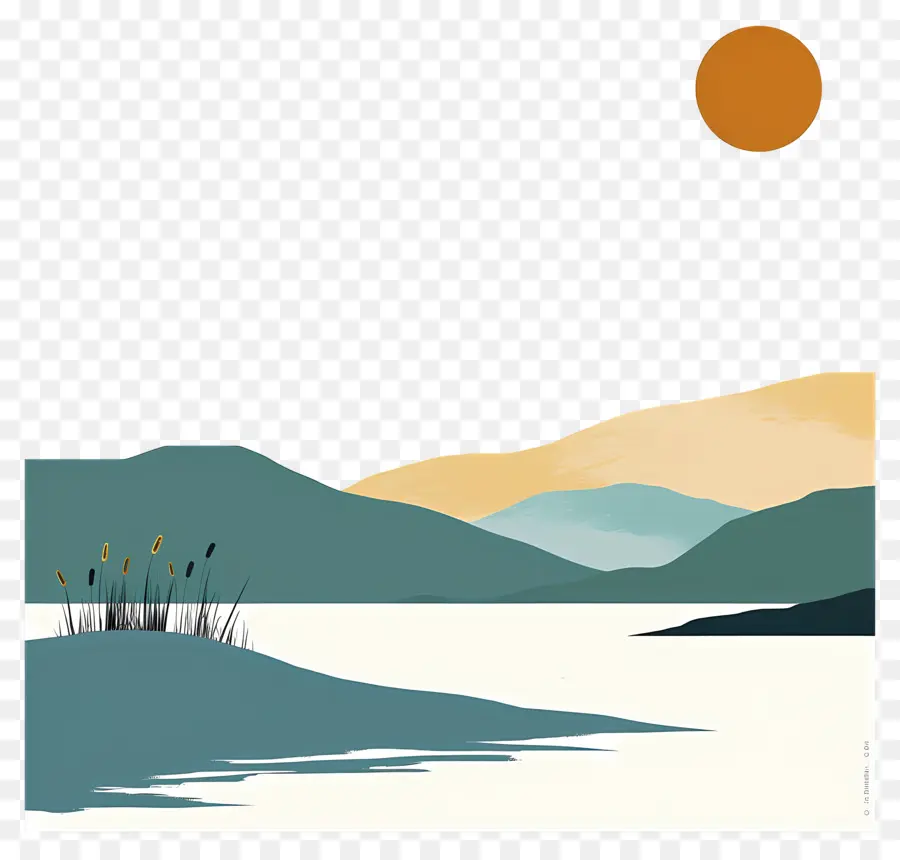 Paisaje Del Lago，Paisaje PNG