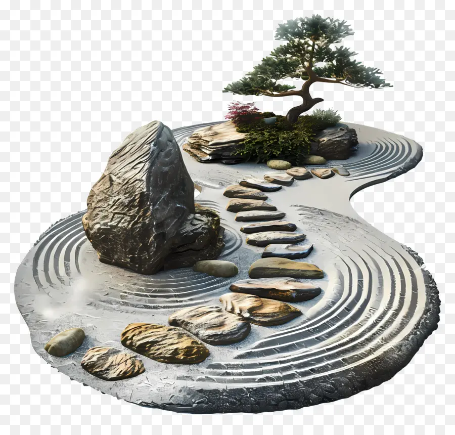Jardín Zen，Jardín De Rocas PNG