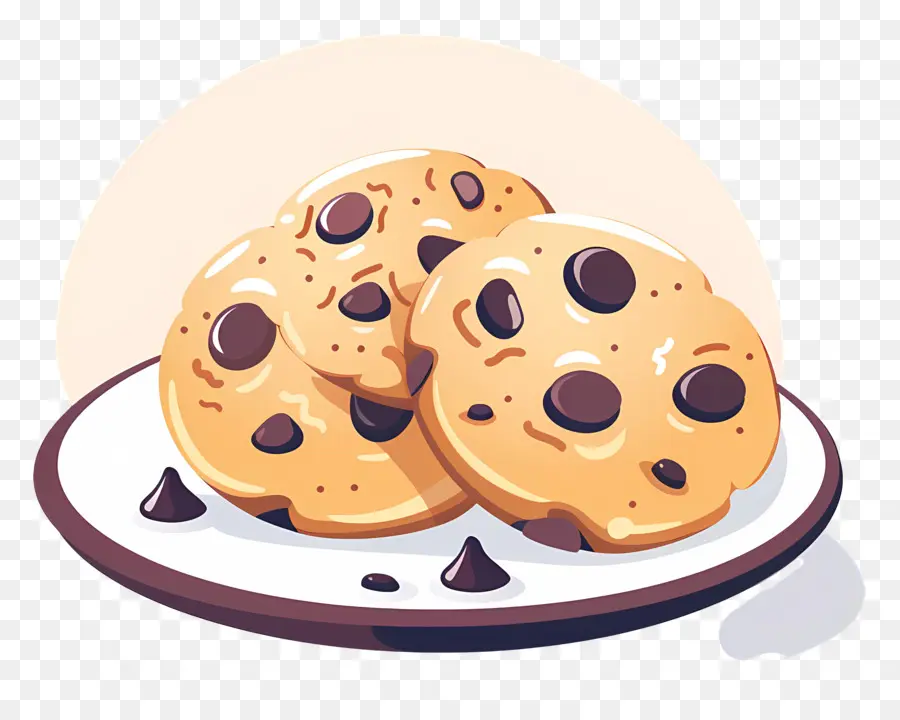 Las Cookies，Galletas Con Chispas De Chocolate PNG