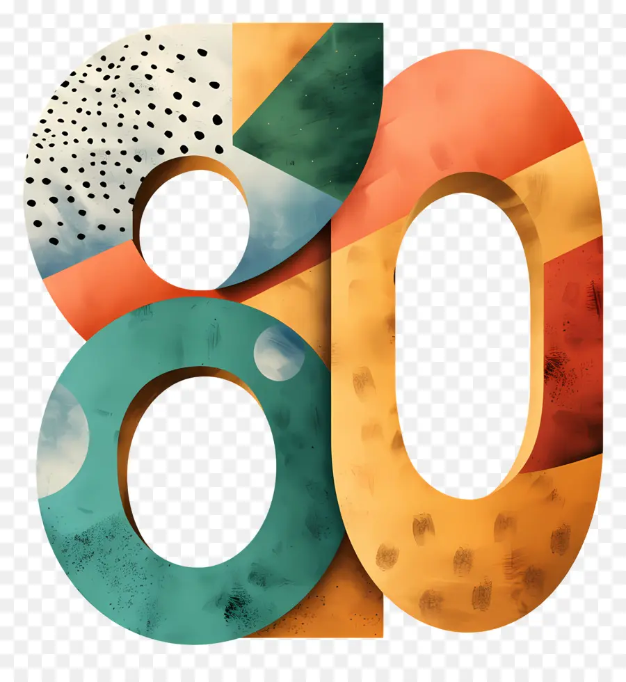 Número 80，Abstracto PNG