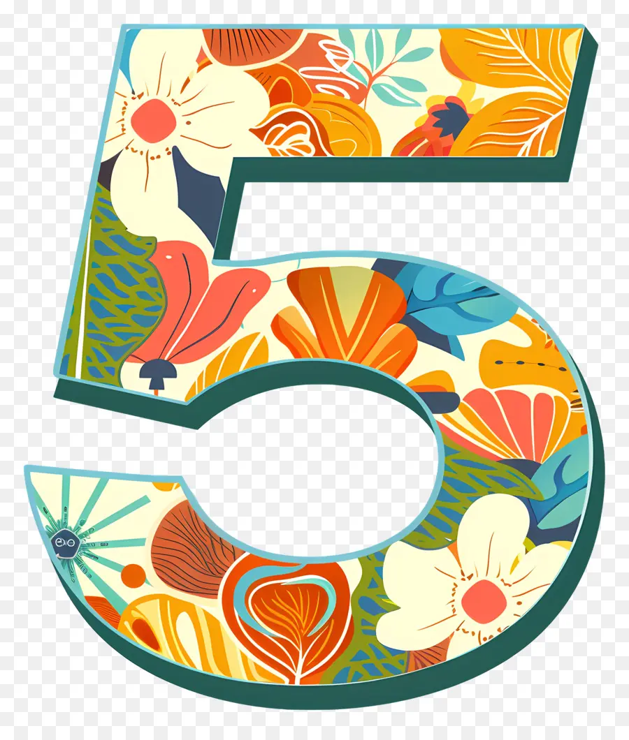 Numero 5，Floral PNG