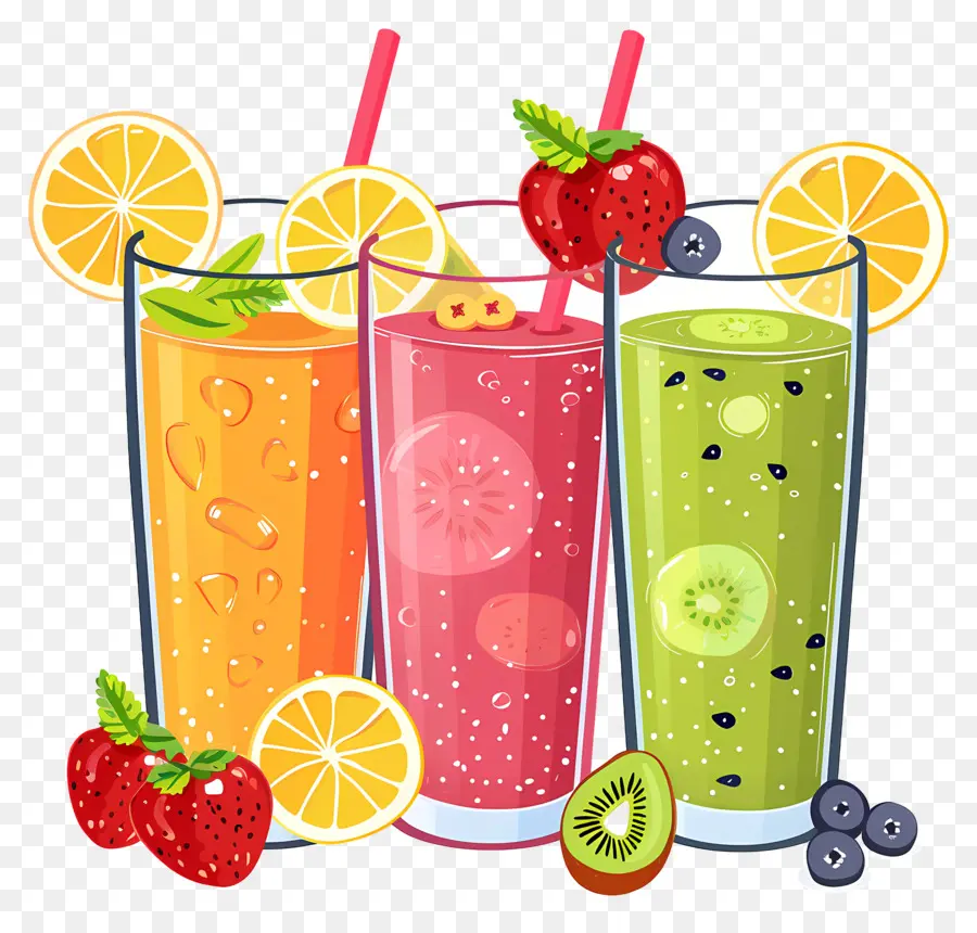 Batidos，Bebidas Coloridas PNG