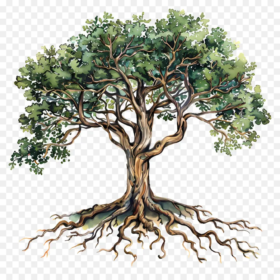 árbol Con Raíces，árbol Antiguo PNG