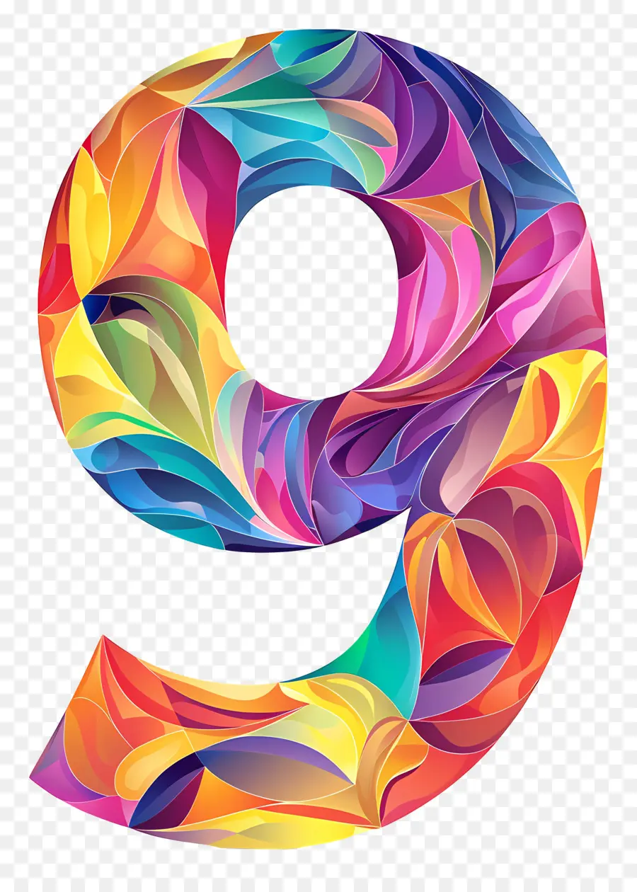 Número 9，El Arte Abstracto PNG