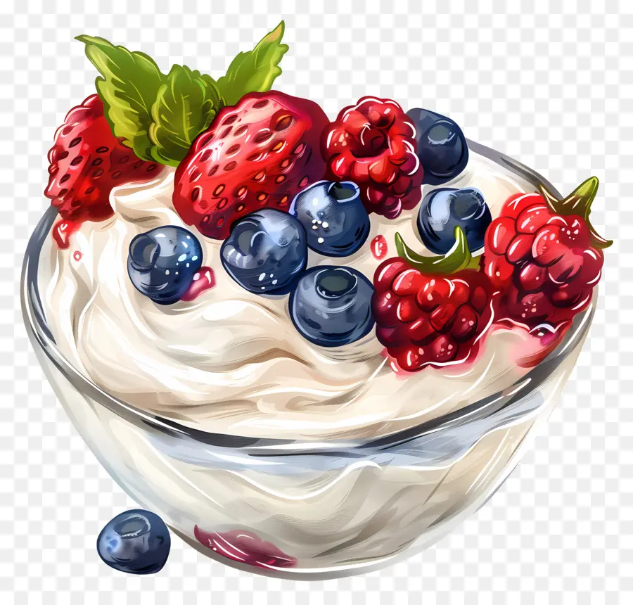 Yogur Griego，Ensalada De Frutas PNG