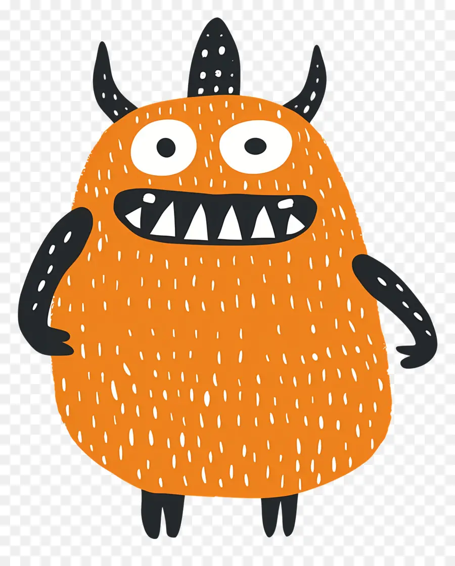 Monstruo De Halloween，Monstruo Naranja PNG