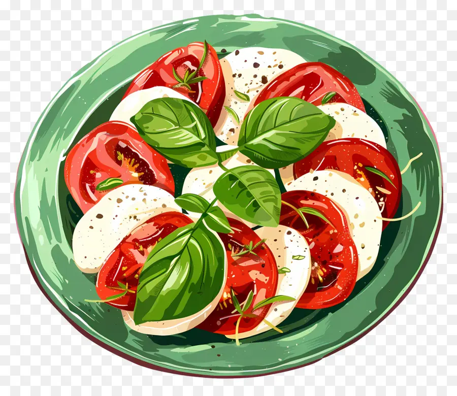 La Ensalada Caprese，Queso Mozzarella PNG