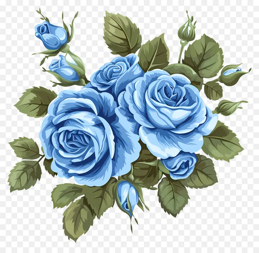 Rose Bouquet，Rosas Azules PNG