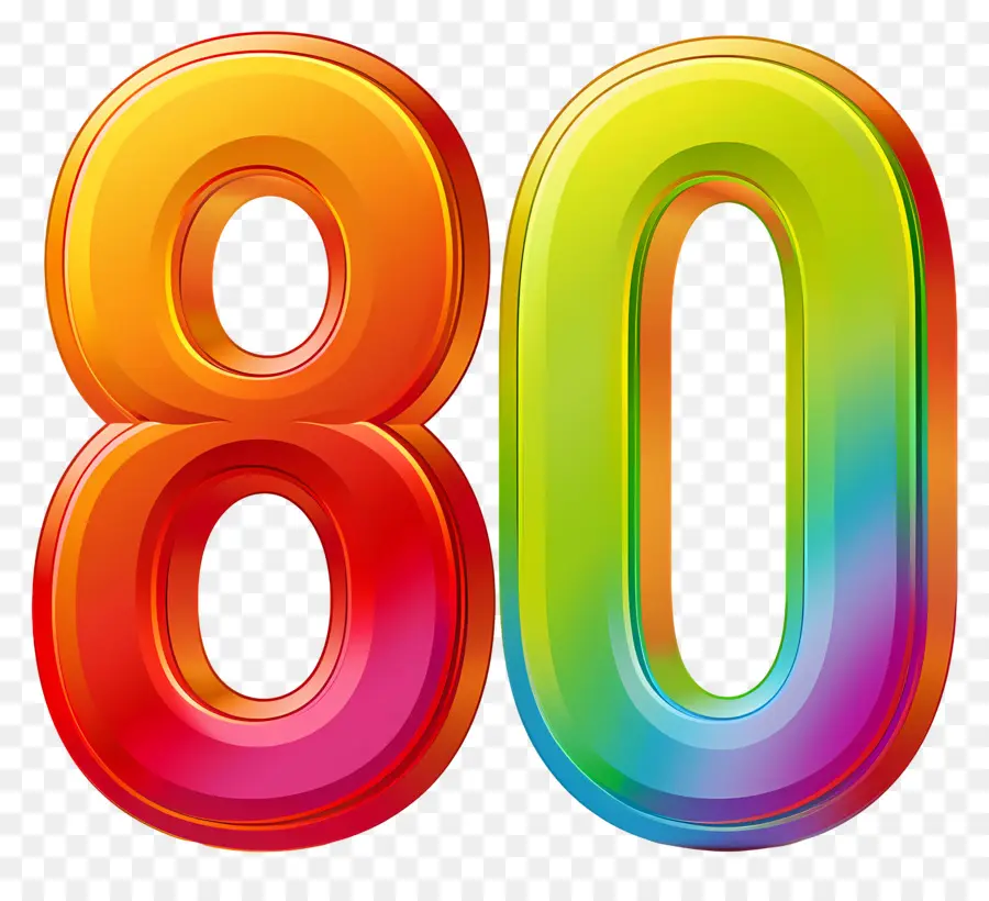 Número 80，Vibrante PNG