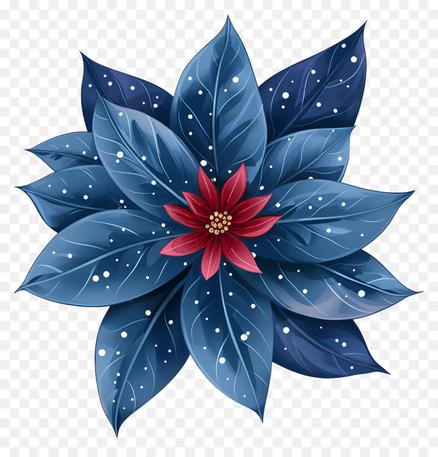 Flor De Invierno，Flor Azul PNG