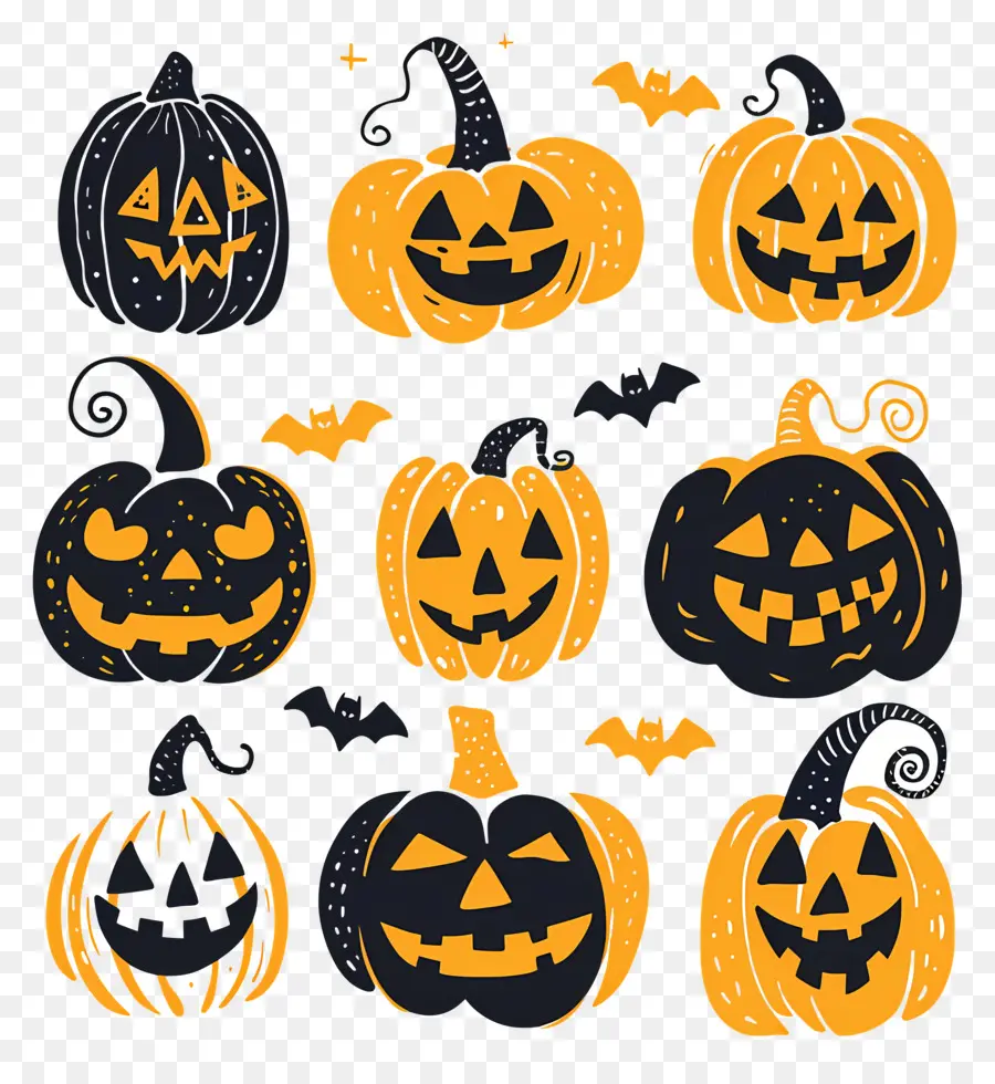 Calabazas De Halloween，Diseños De Calabaza PNG