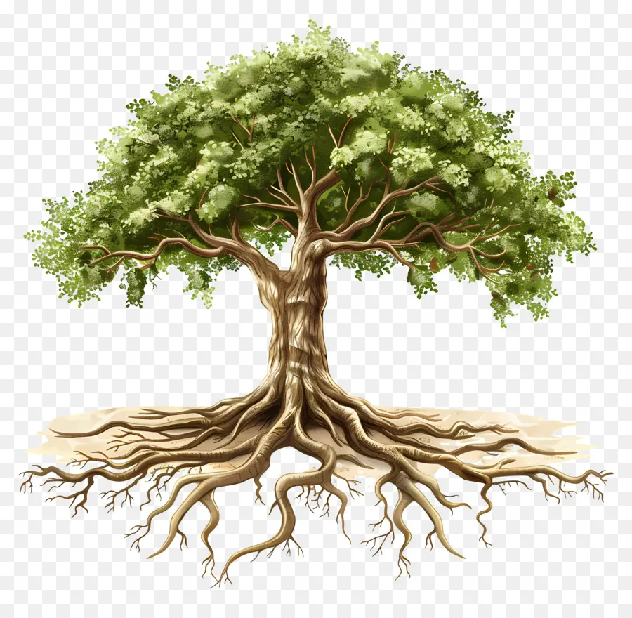 árbol Con Raíces，Árbol PNG