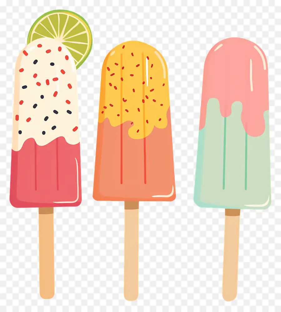 Paletas Coloridas，Helado PNG