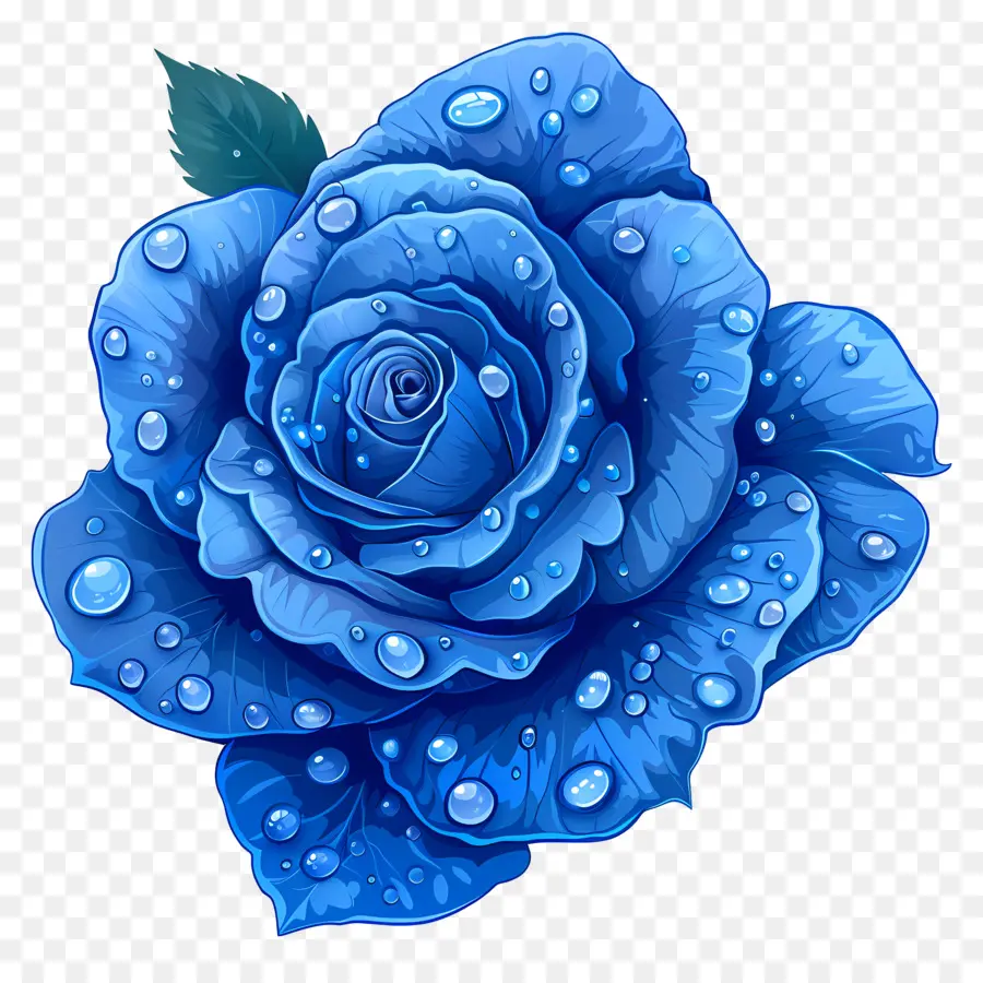 Rosa Azul，Las Gotas De Agua PNG