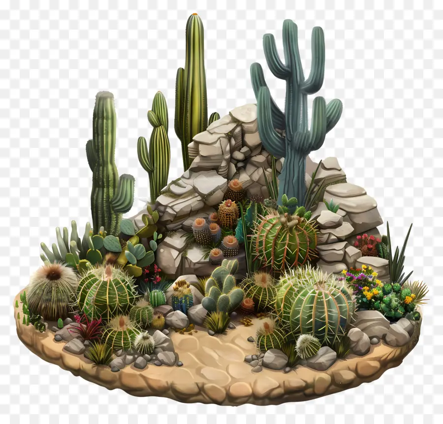 Jardín En El Desierto，Jardín De Cactus PNG