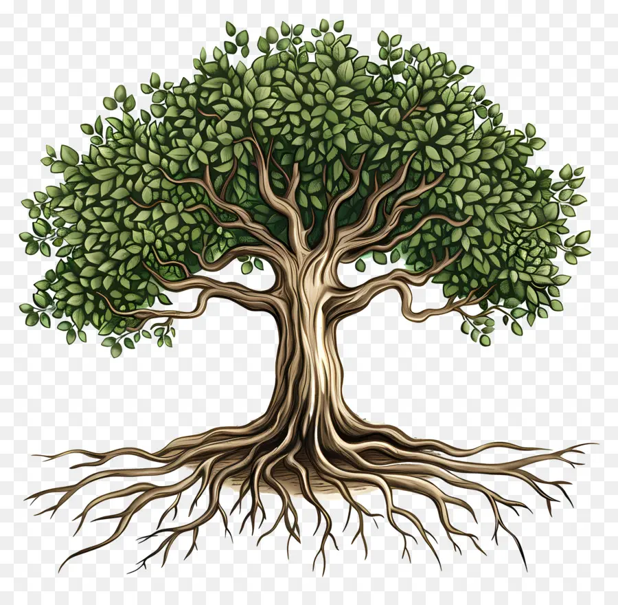 árbol Con Raíces，Árbol PNG