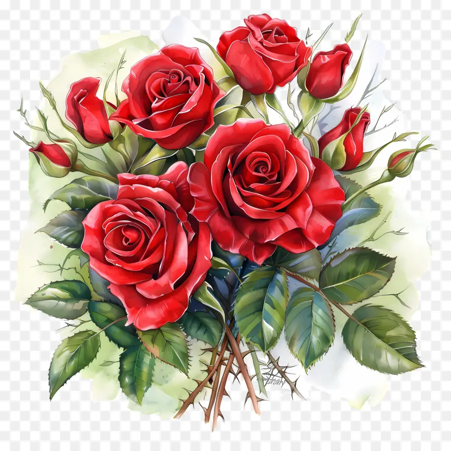 Rose Bouquet，Rosas Rojas PNG