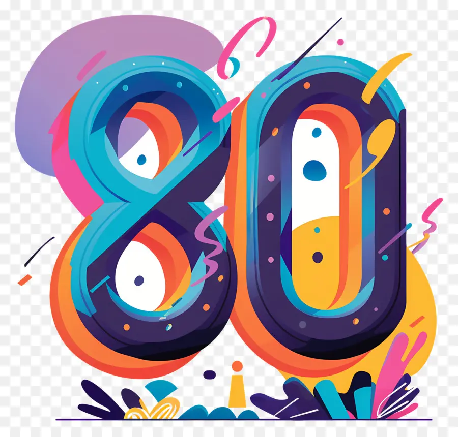 Numero 80，Vistoso PNG