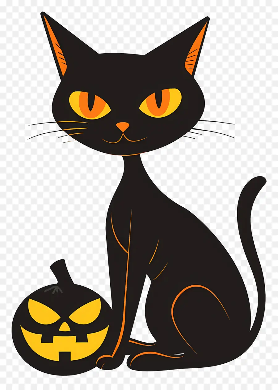 Halloween Gato，Gato Negro PNG