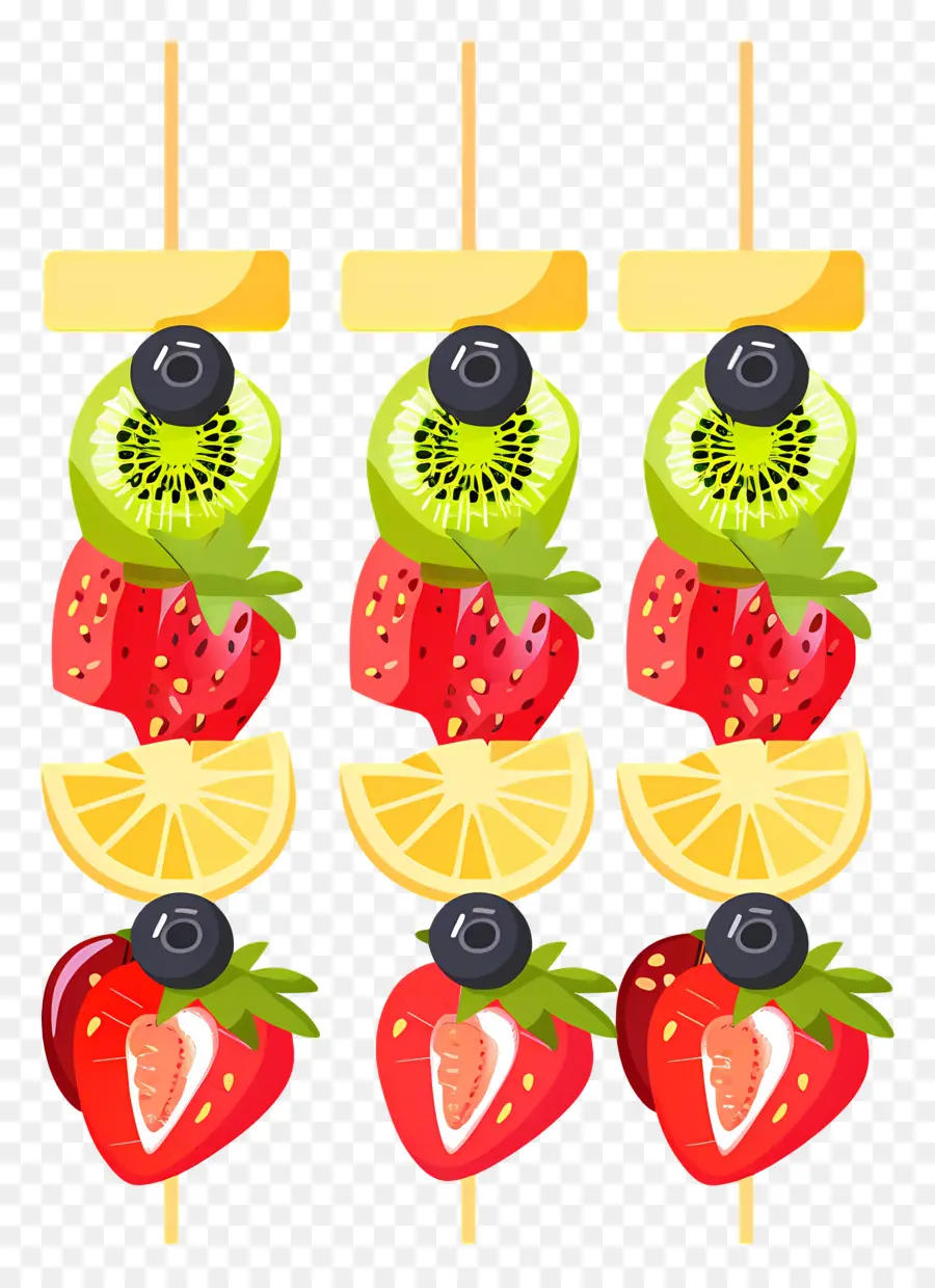 Brochetas De Frutas，Kiwi PNG