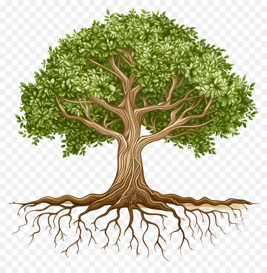 árbol Con Raíces，Árbol PNG