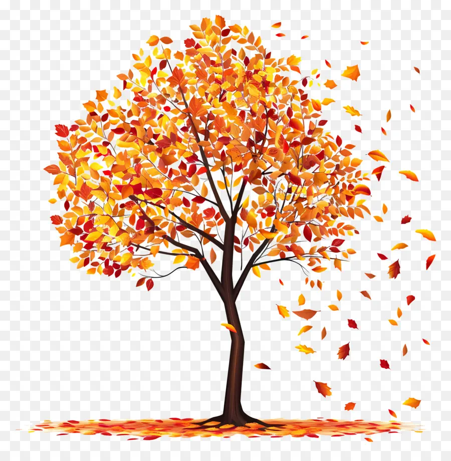 árbol De Otoño，Hojas PNG