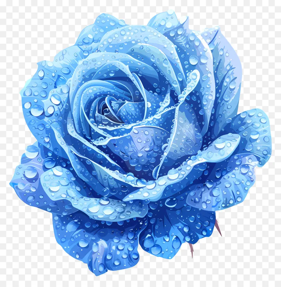 Rosa Azul，Las Gotas De Agua PNG