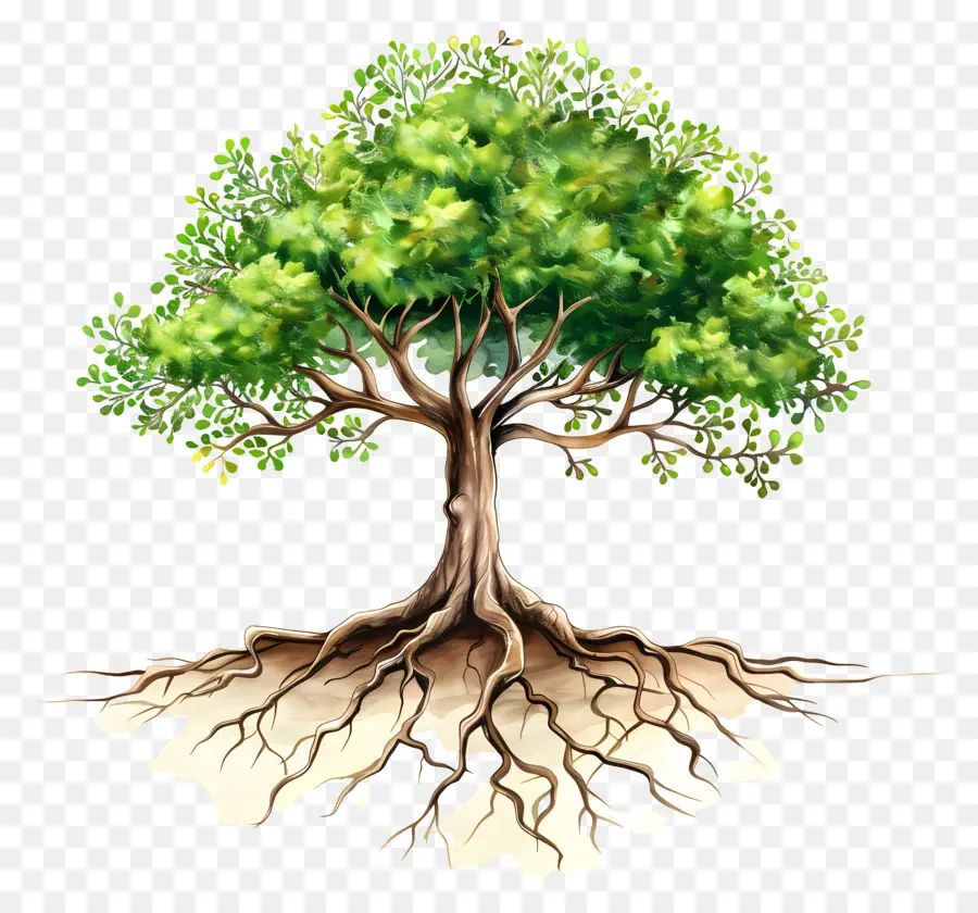 árbol Con Raíces，Árbol PNG