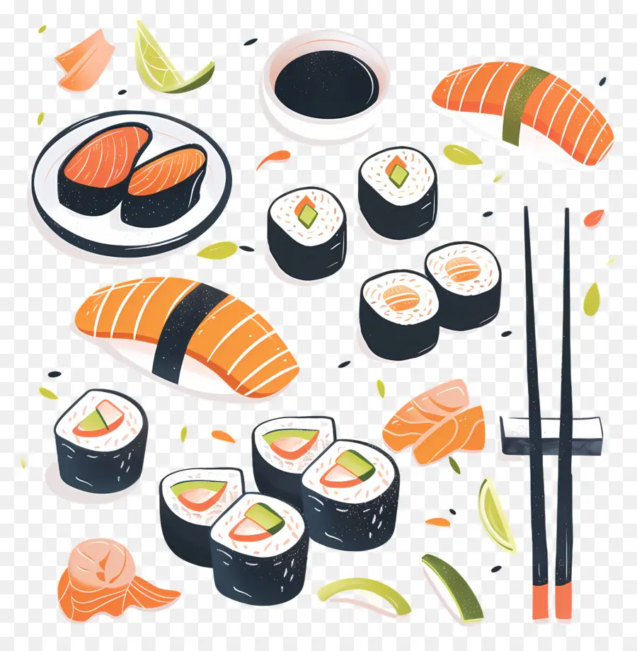 Sushi，Salmón PNG