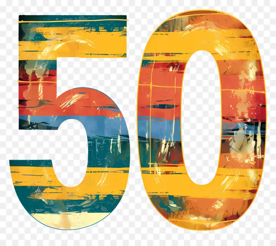 Número 50，Pintura PNG