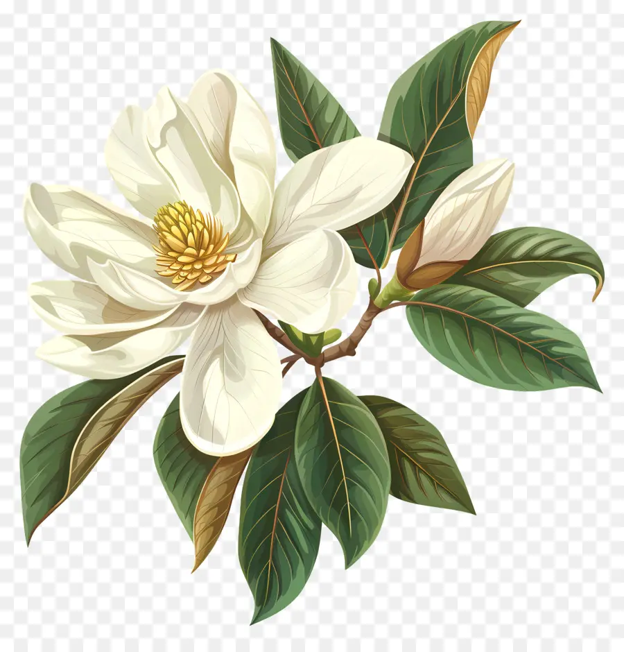 La Flor De La Magnolia，Blanco Magnolia PNG