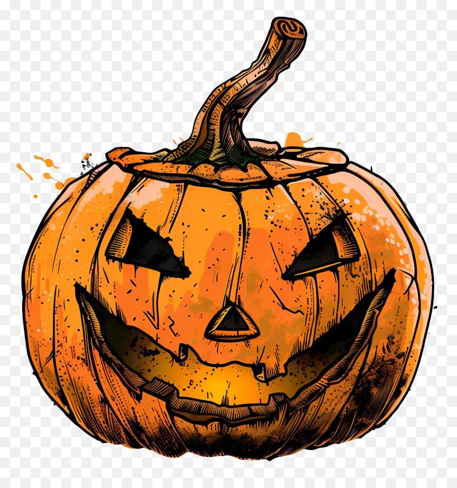 La Calabaza De Halloween，Tallado De Calabaza PNG