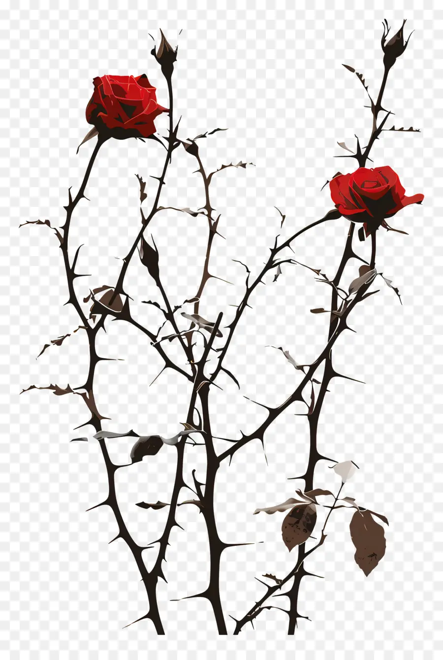 Espinas De Rosas，Rosas Rojas PNG