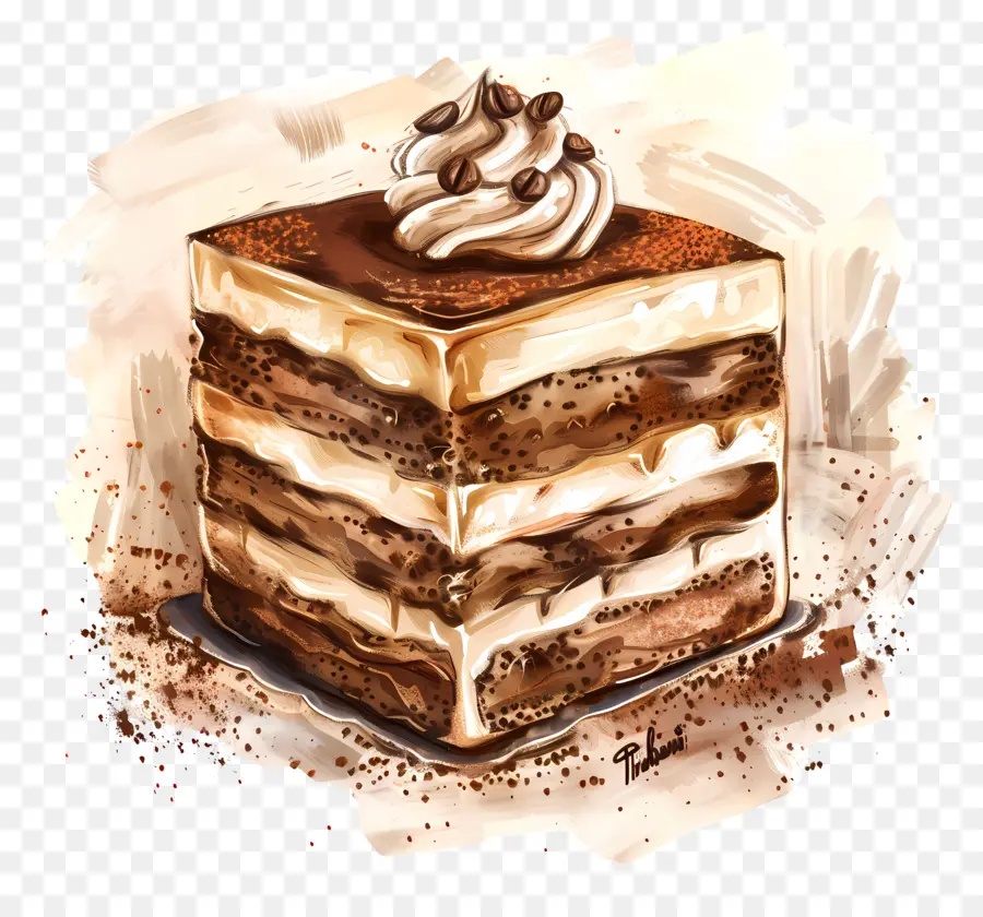 Pastel De Tiramisú，Pastel De Chocolate PNG