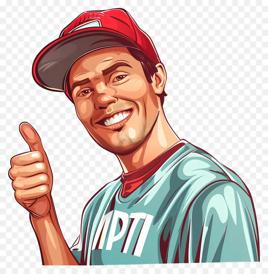 Sonriente Hombre，Pulgares Para Arriba PNG