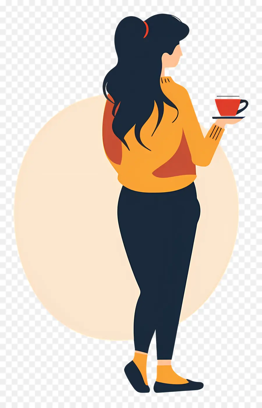 Mujer Beber Café，Mujer PNG