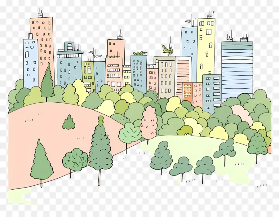 Paisaje Del Centro，Paisaje Urbano PNG