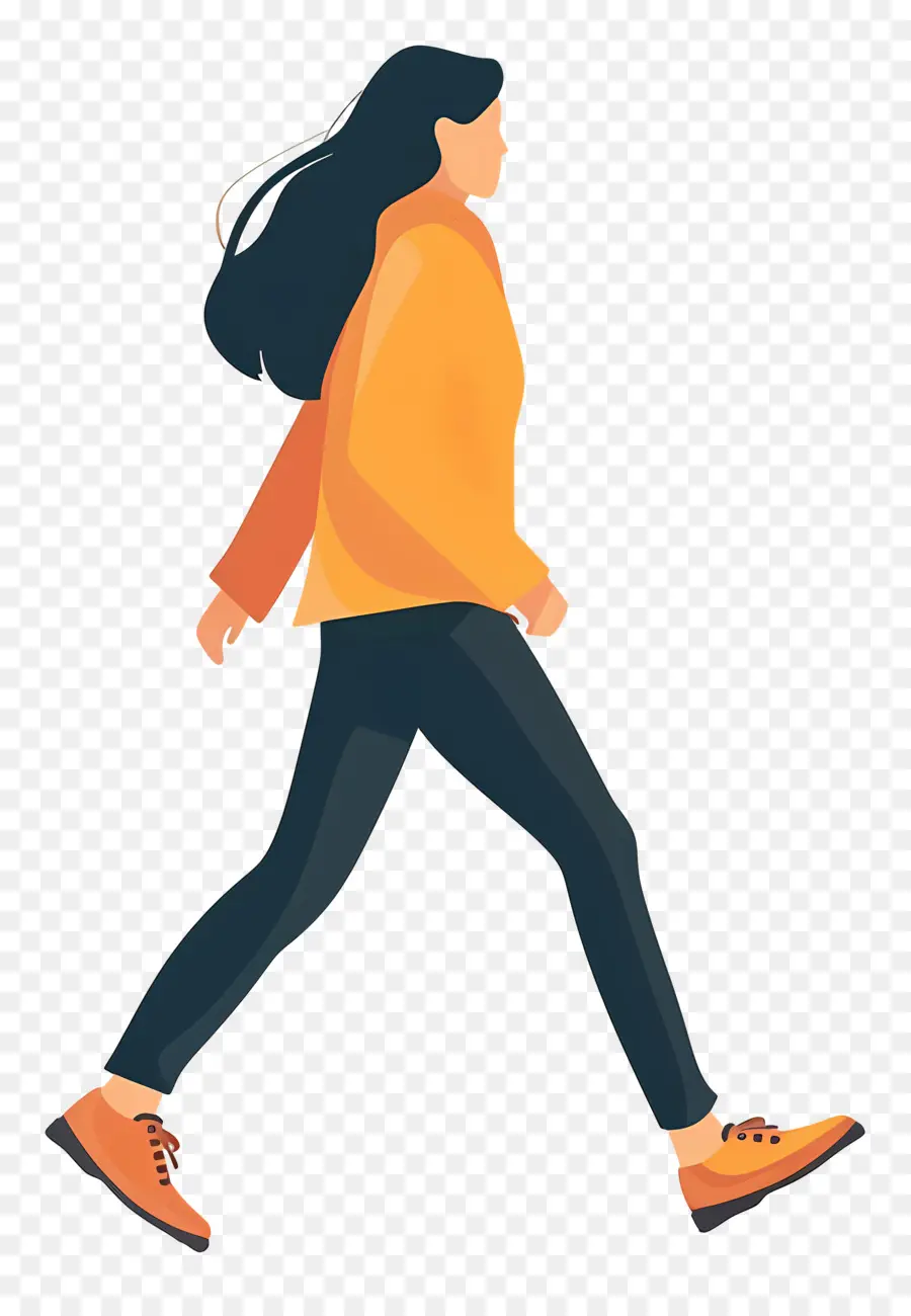 Mujer Caminando，Ejercicio PNG