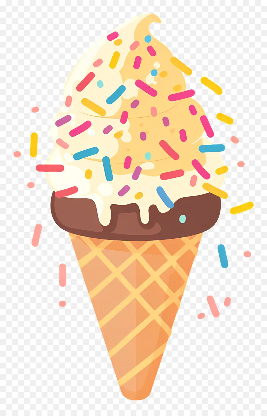 Helado Con Chispas，Helado De Vainilla PNG