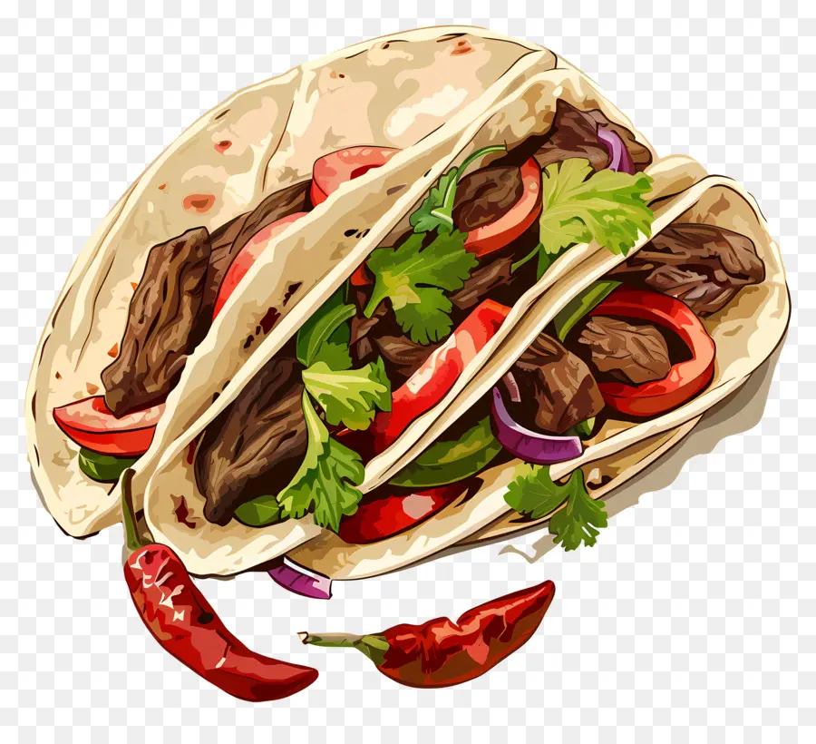 Fajitas，Taco PNG